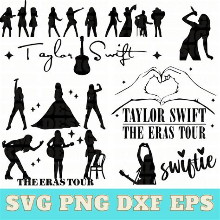 Bundle 105 Silhouette Clipart Taylor Swift SVG PNG Taylor Etsy